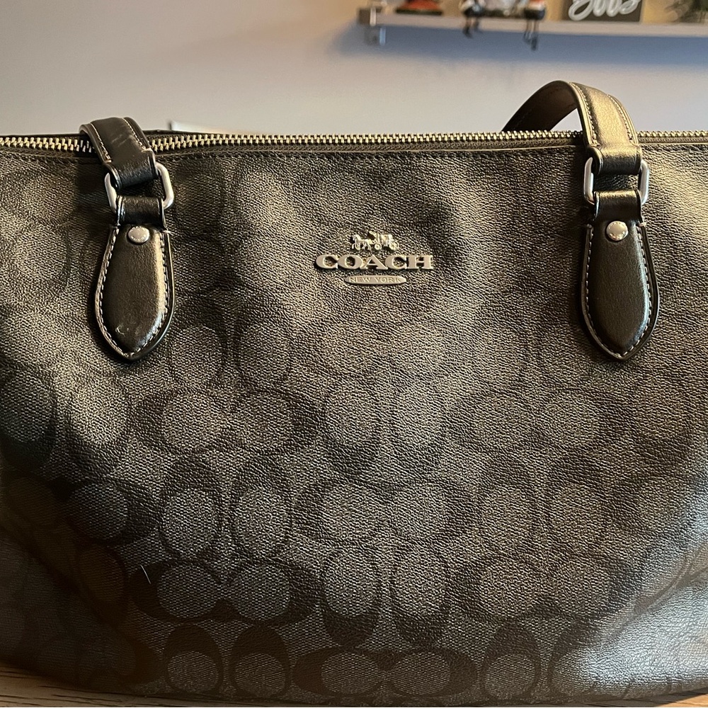 Coach Black Signature Shoulder Bag